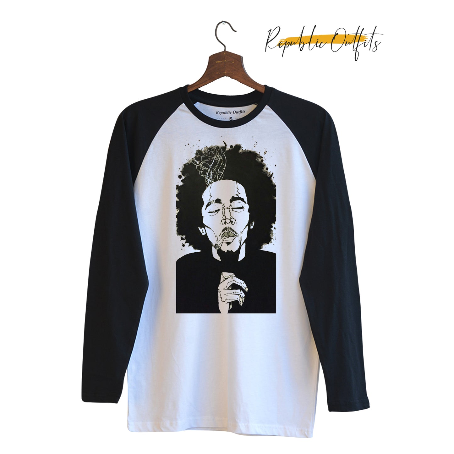 Bob Marley Black Raglan