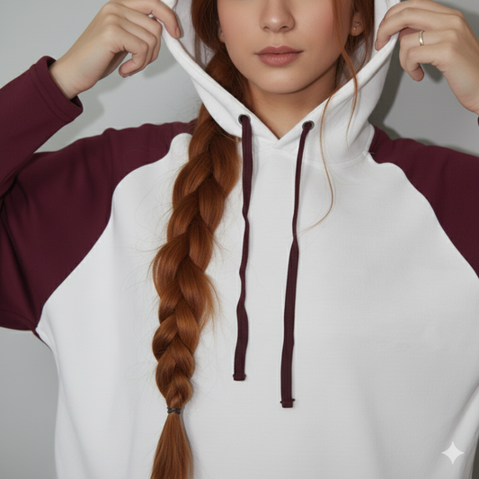 Maroon Sleeves Athletic Lounge Set