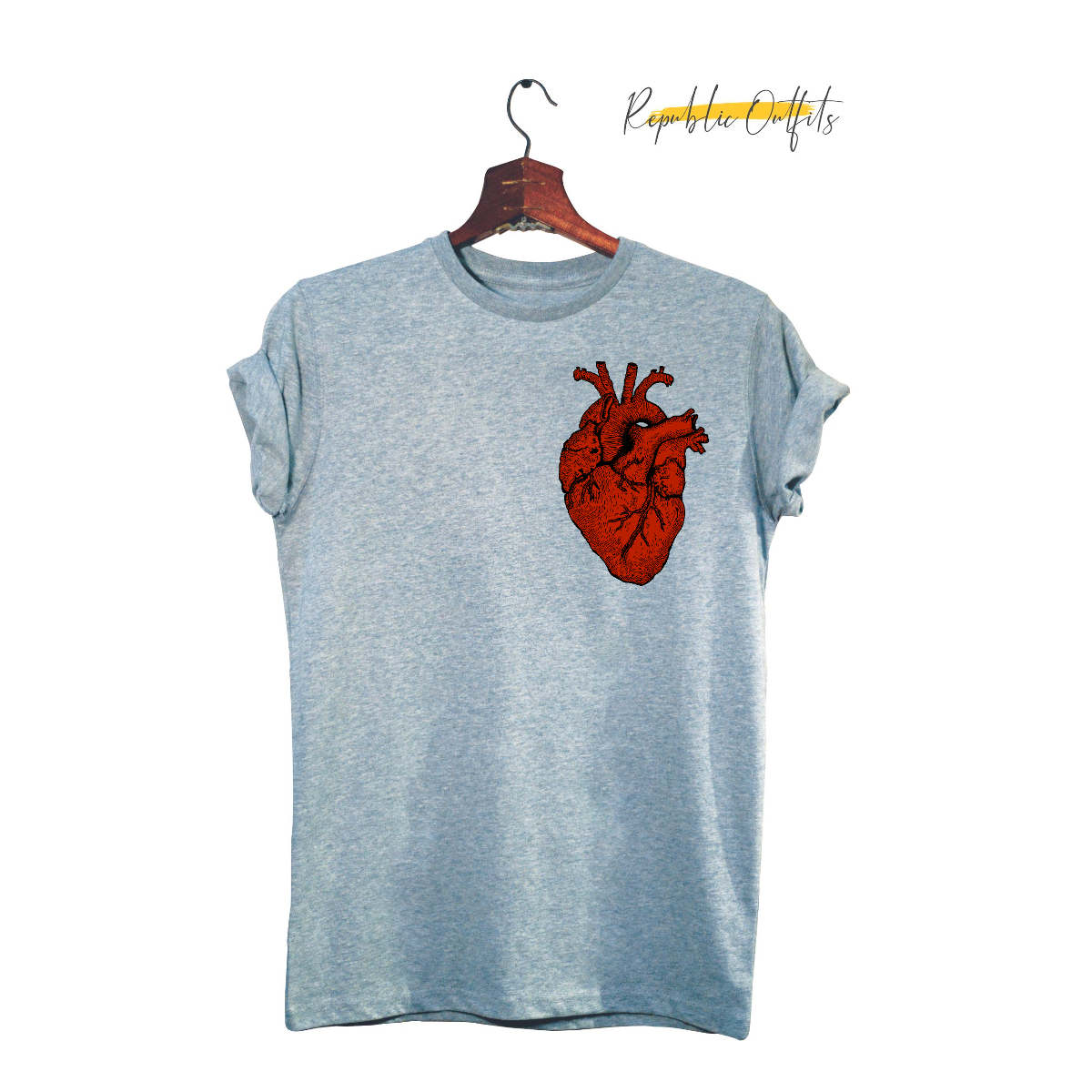 Customizable Anatomical Heart Design T-Shirt