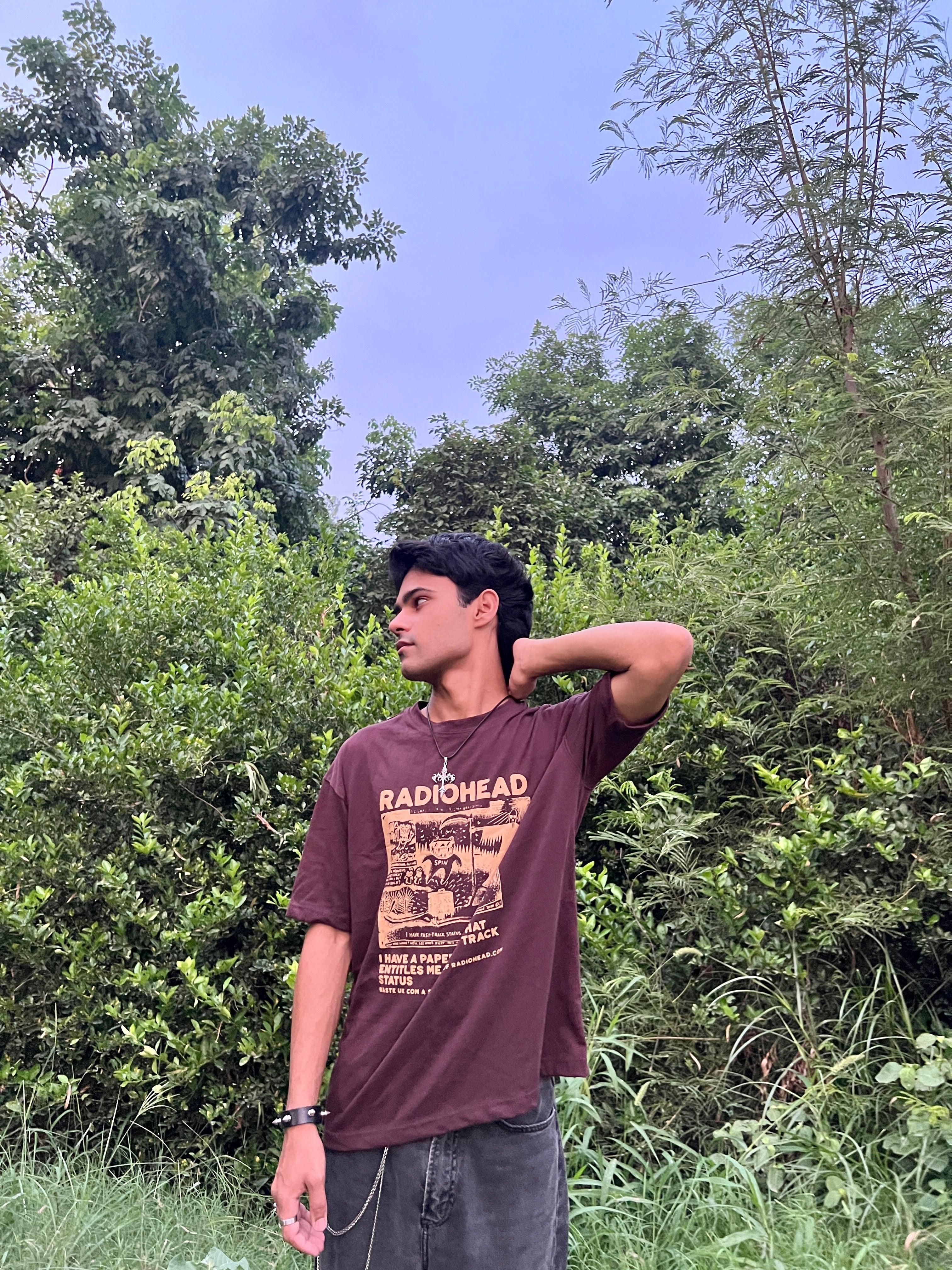Radiohead Graphic Drop Shoulder T-Shirt – A Tribute to Iconic Album Art