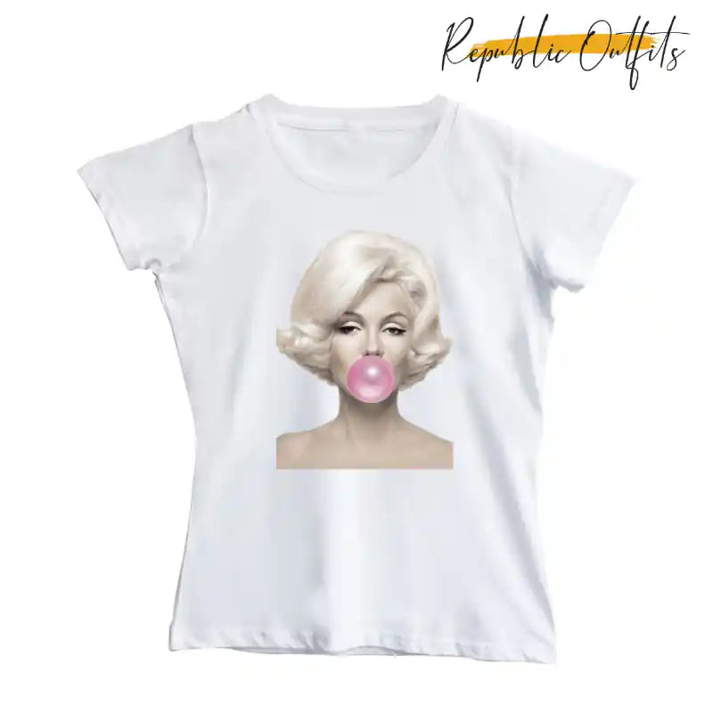 Marilyn Bubble Gum Tee