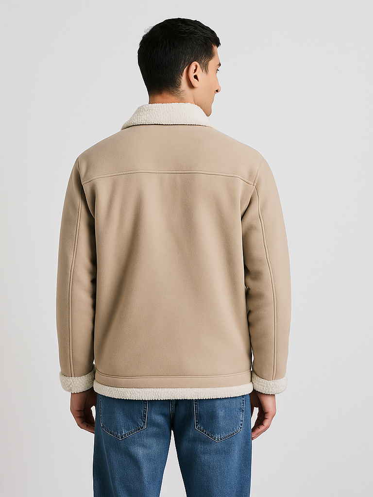 Fleece Jacket with Sherpa Inner Lining