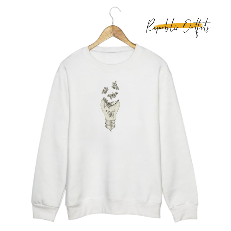 Broken Bulb Butterfly" Sweatshirt