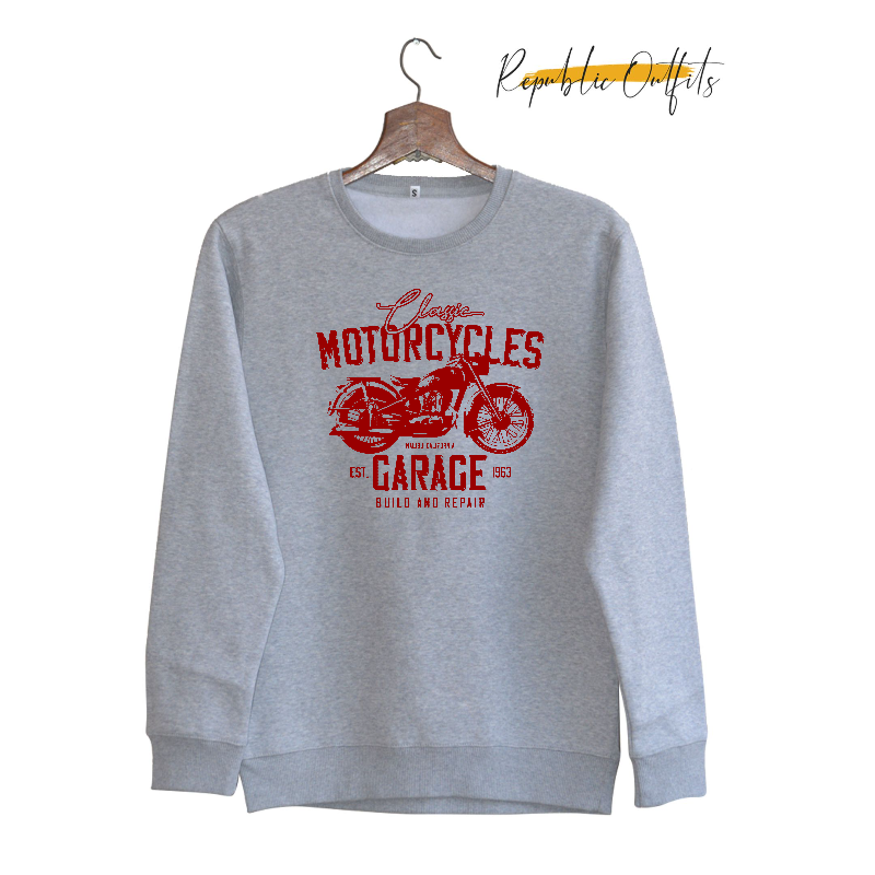 Classic Motorcycles Garage Sweatshirt