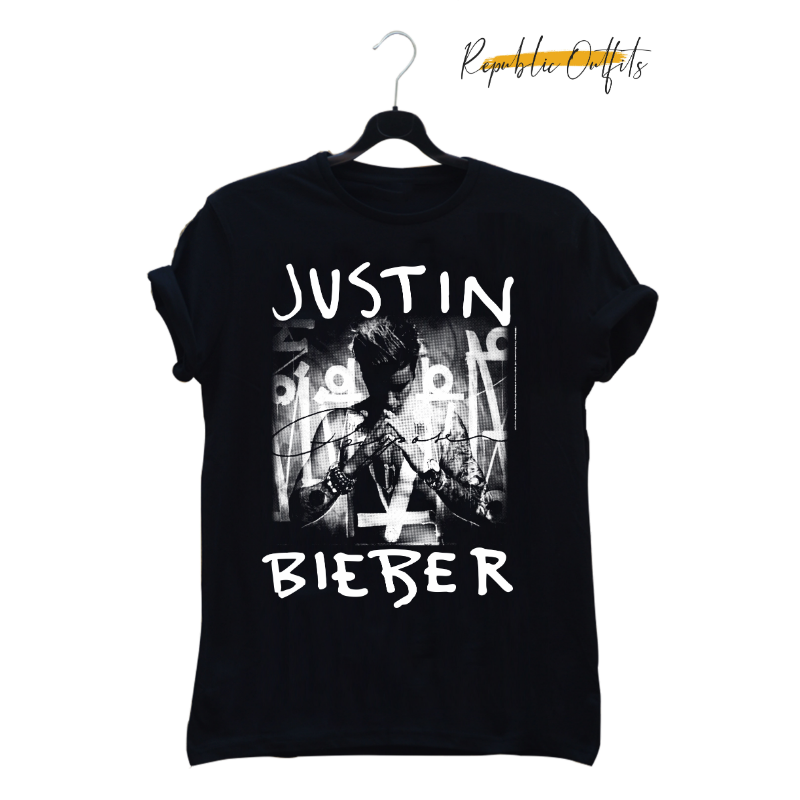 Justin Bieber Graphic T-Shirt – Black | 100% Cotton | Screen Printed