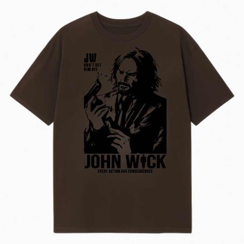 John Wick Graphic Dropped Shoulder T-Shirt