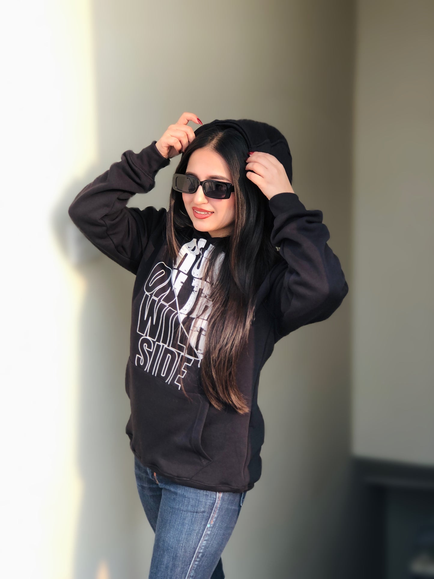 Run On The Wildside Black Hoodie
