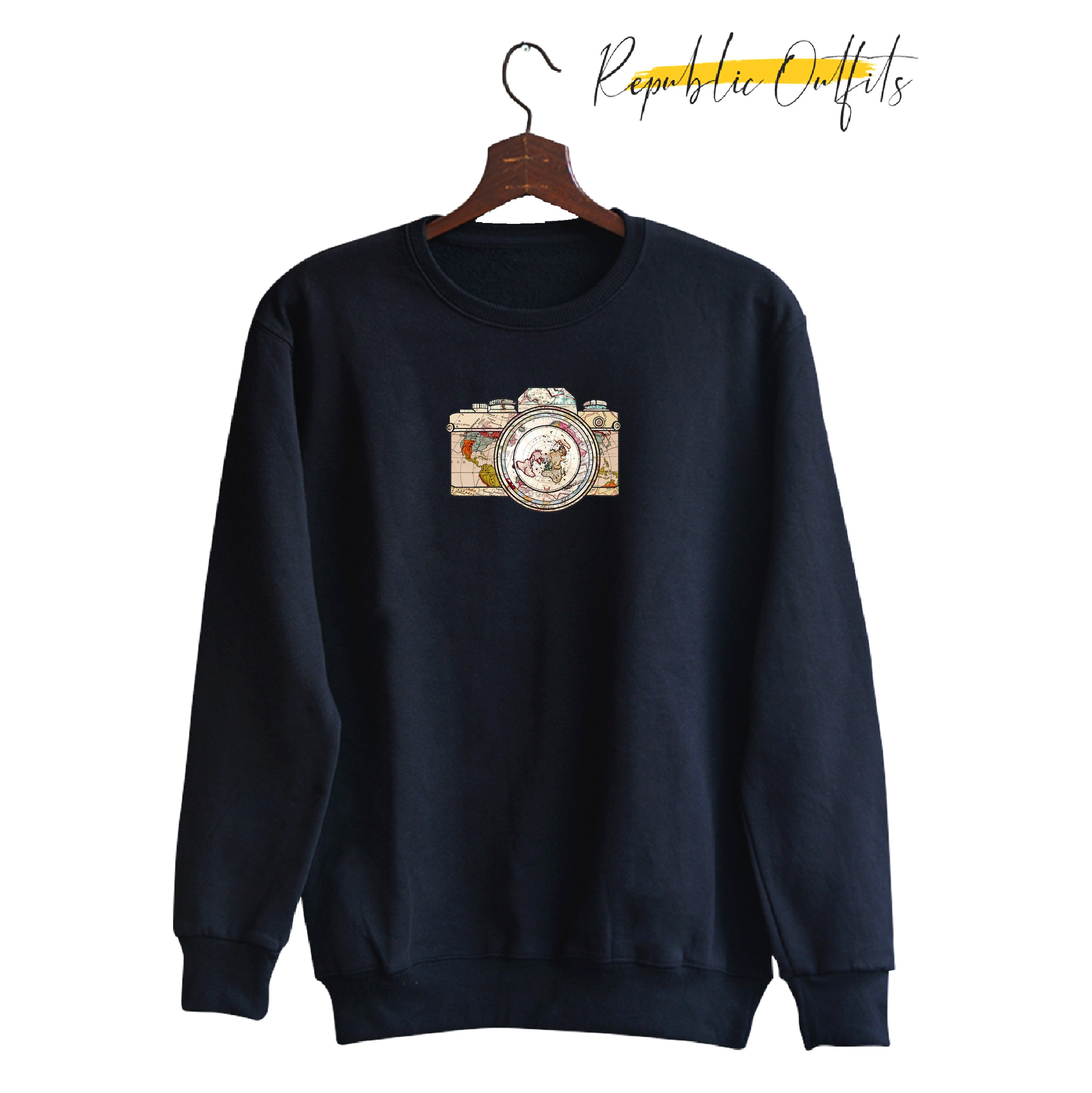 Camera Black Sweatshirt