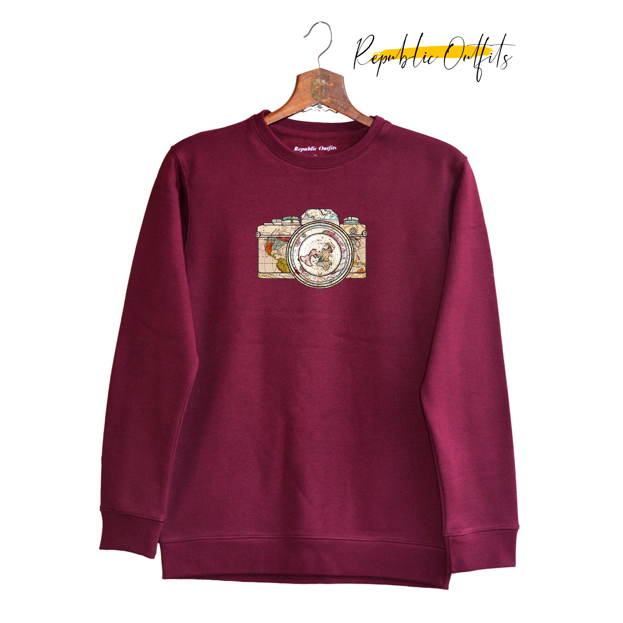 Camera Maroon Sweatshirt