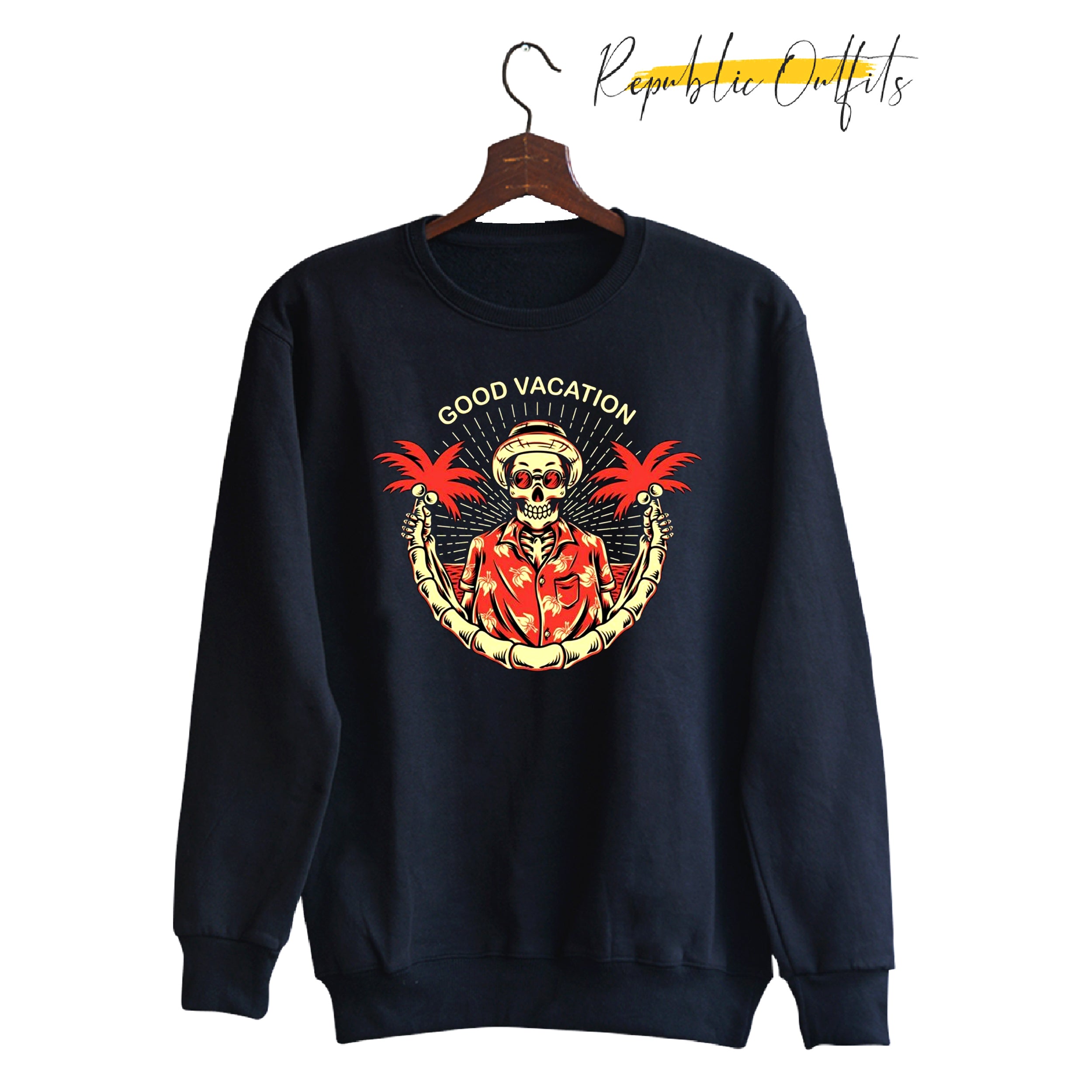 Good Vacation Black Sweatshirt