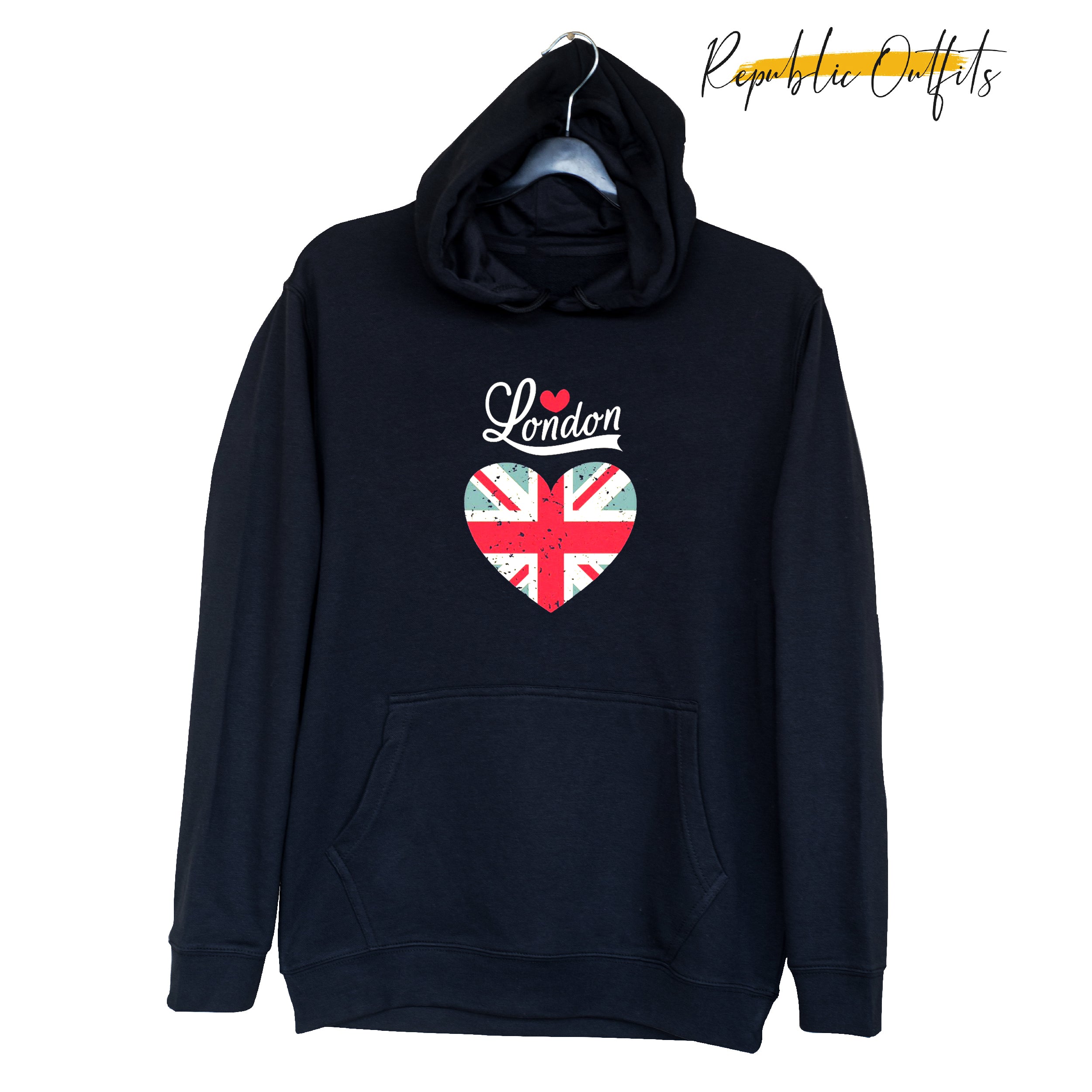 I Love London Black Hoodie