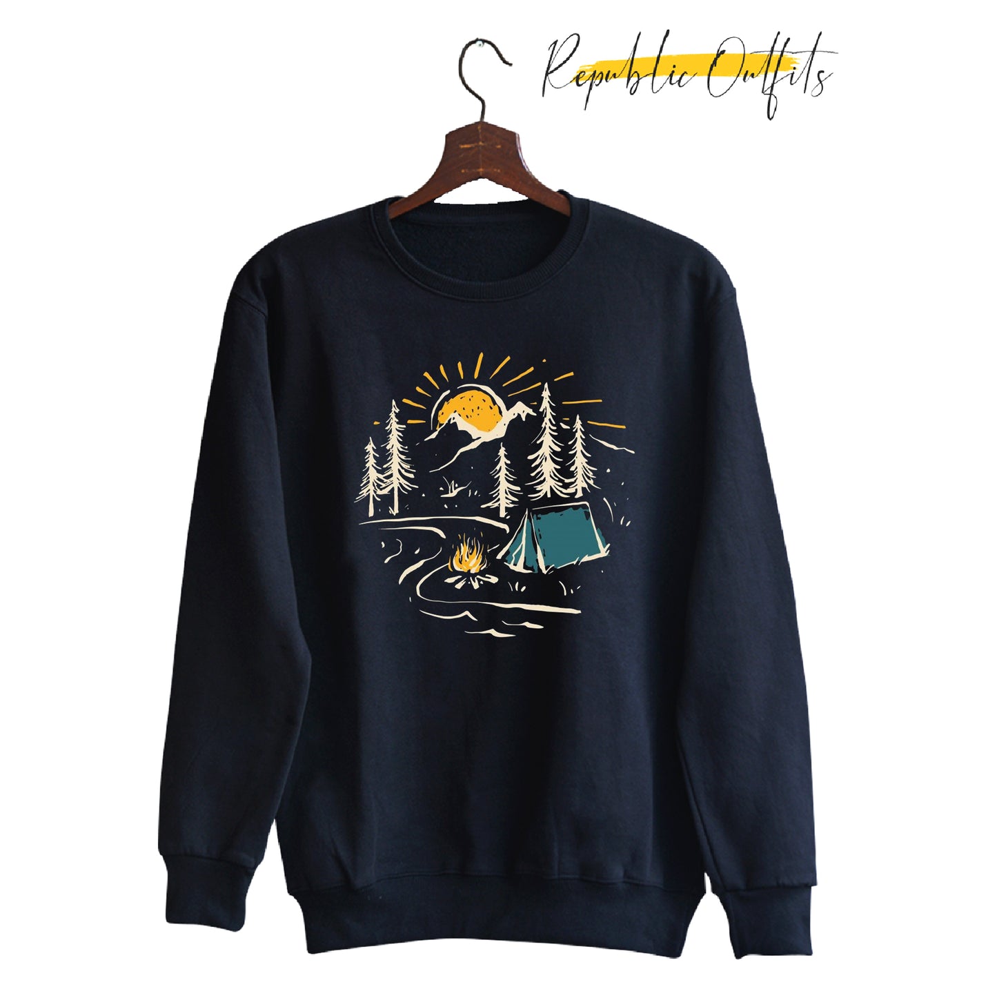 In The Forest Black Sweatshirt