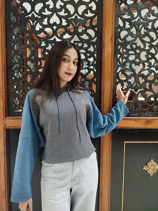 Blue Fusion Two-Tone Hoodie