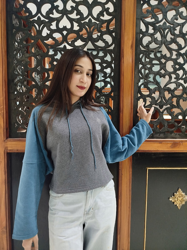 Blue Fusion Two-Tone Hoodie