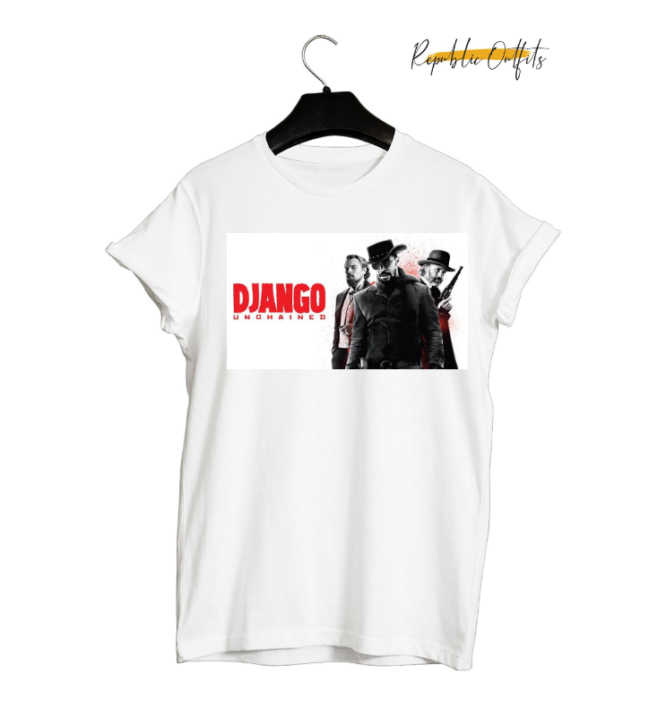 Django Unchained Graphic T-Shirt – 180 GSM 100% Pure Cotton | Premium Direct-to-Garment (DTG) Printed