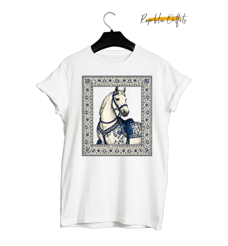 Persian Horse DTG Tee – White