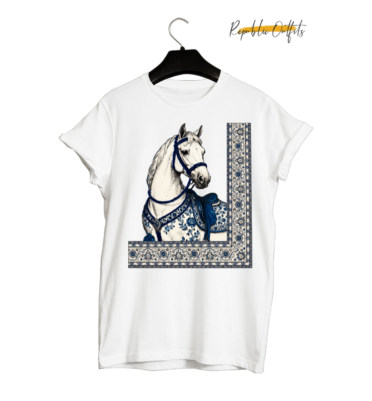 Persian Horse DTG Tee – White