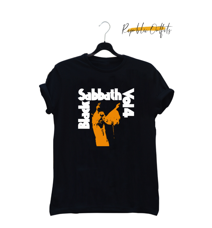 Black Sabbath Vol. 4 Graphic T-Shirt – 180 GSM Premium Cotton | Screen Printed