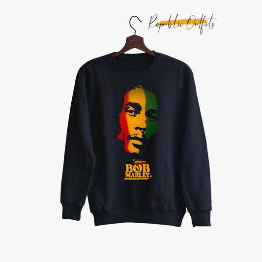 Bob Marley Country Flag Black Sweatshirt