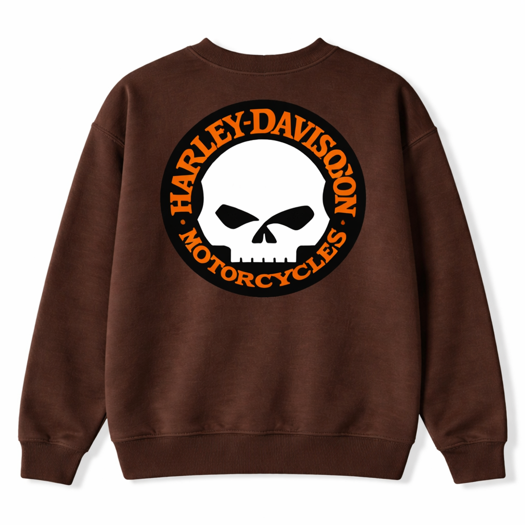 Harley-Inspired Graphic Dropshoulder Hoodie & Sweatshirt