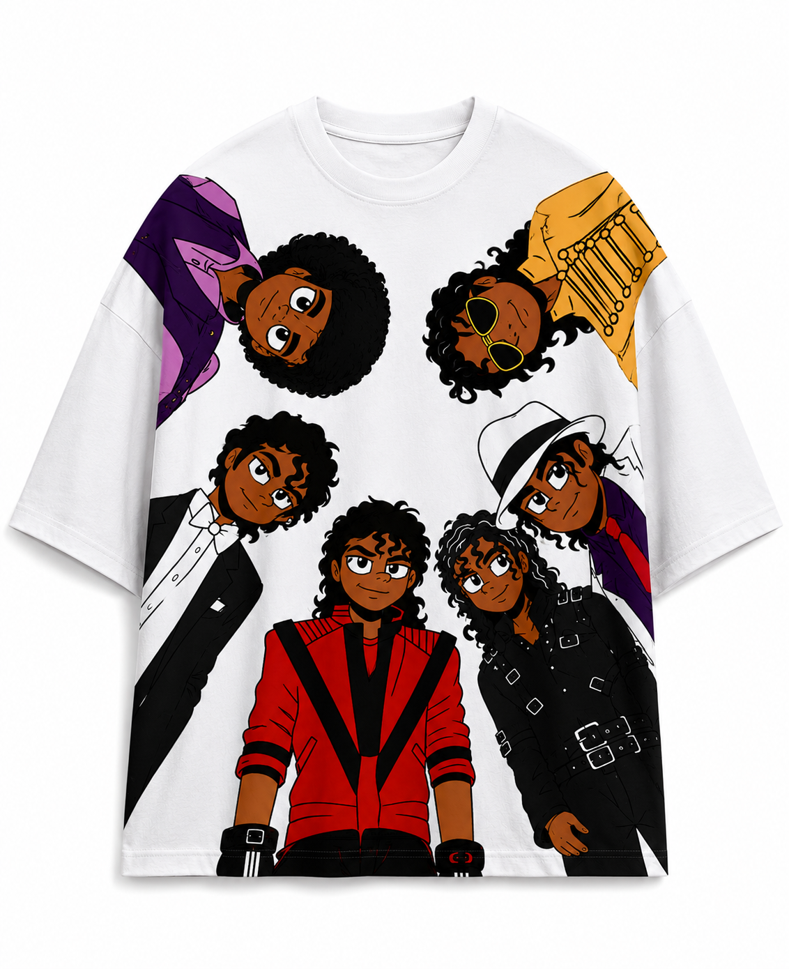 Michael Jackson Inspired Oversized Drop Shoulder T-Shirt – Anime Streetwear Edition