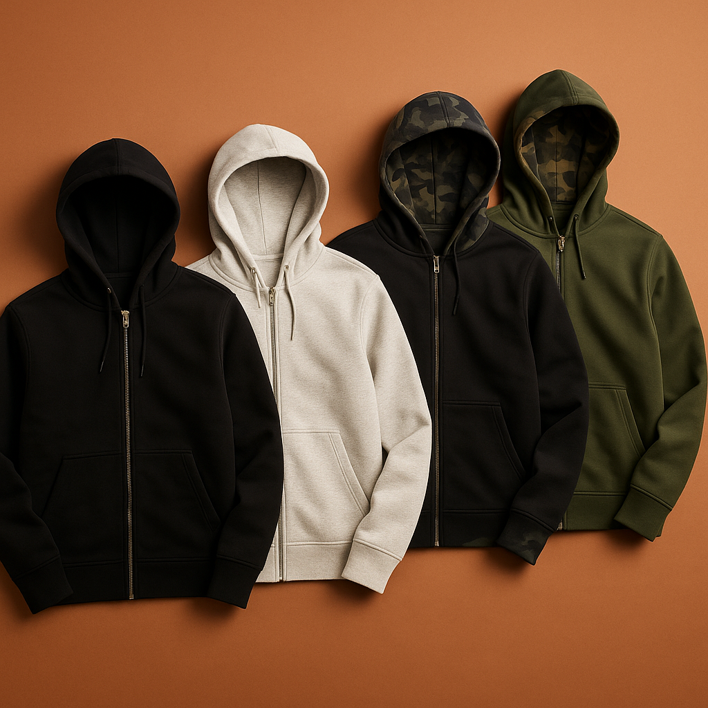 Zipper Basic Hoodies Collection