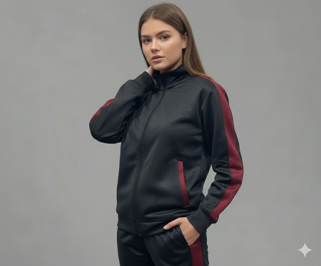 Women Polyester Fleece Tracksuit