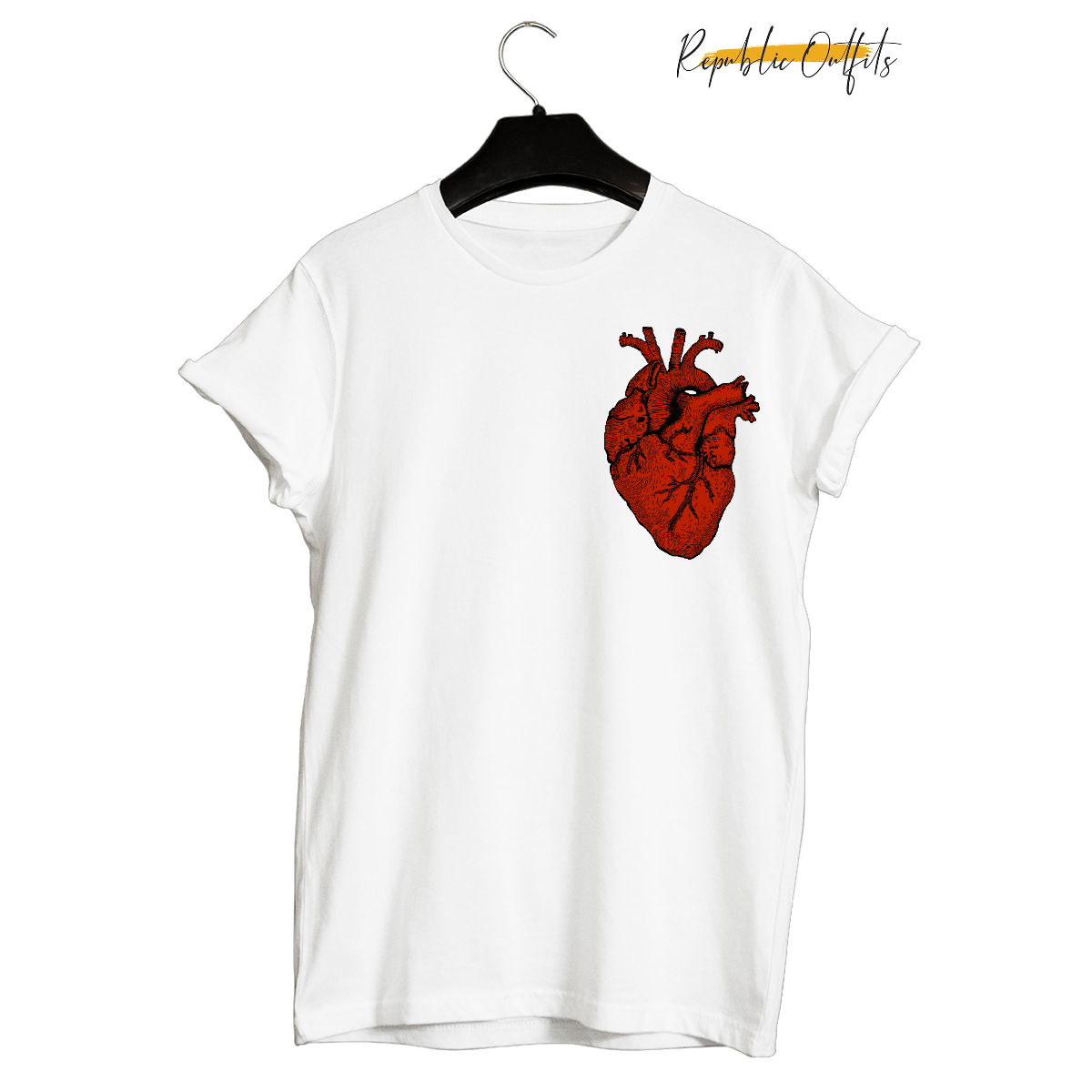 Customizable Anatomical Heart Design T-Shirt