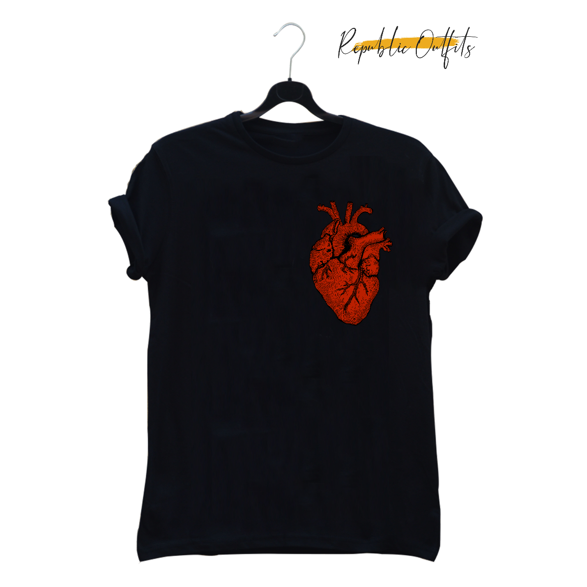 Customizable Anatomical Heart Design T-Shirt