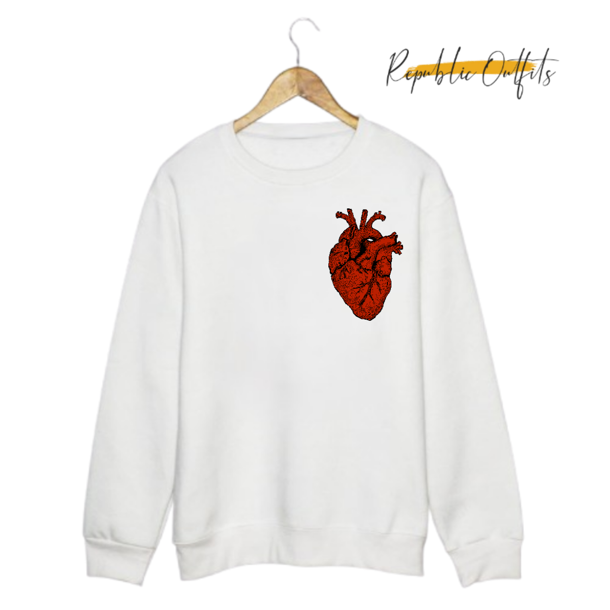 Customizable Anatomical Heart Design Sweatshirt