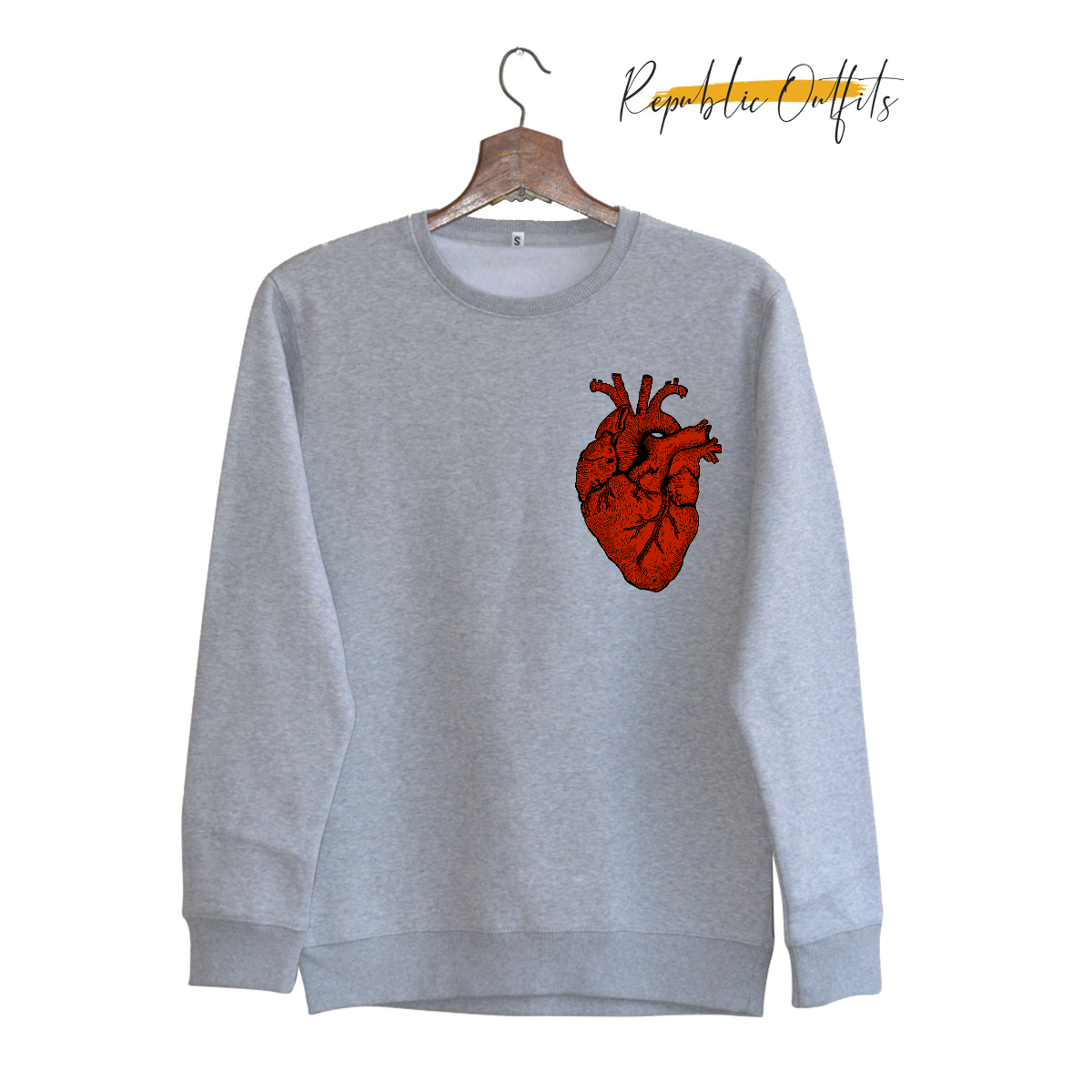 Customizable Anatomical Heart Design Sweatshirt