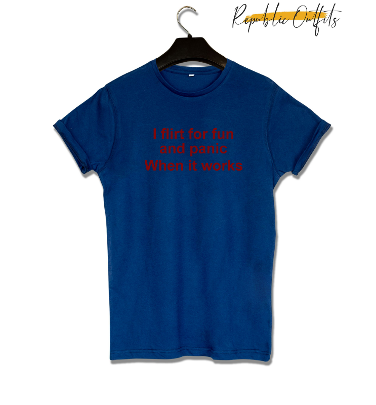 I'm Good at Flirting… in My Head Graphic T-Shirt – 180 GSM 100% Pure Cotton | Premium Screen Printed