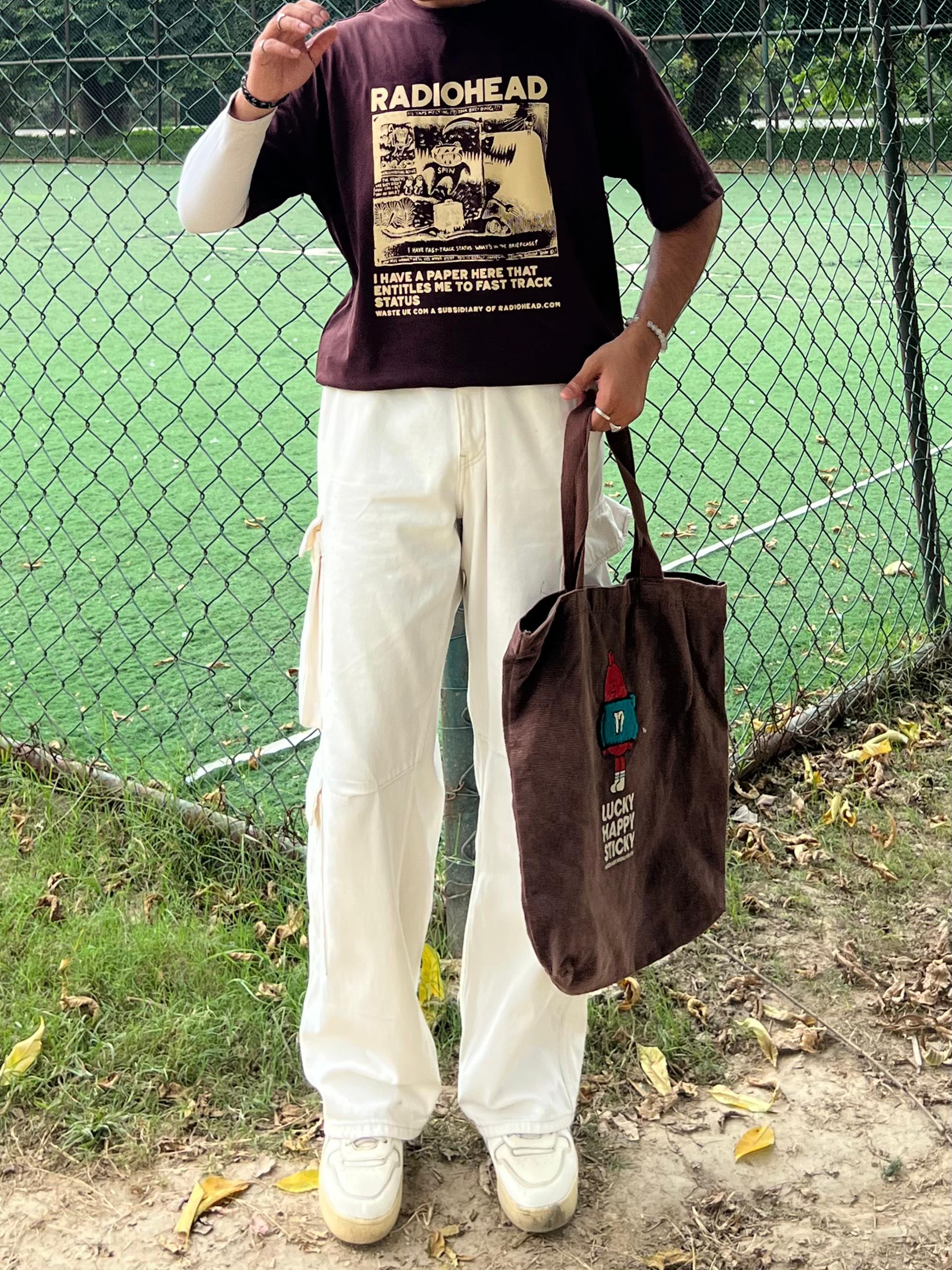 Radiohead Graphic Drop Shoulder T-Shirt – A Tribute to Iconic Album Art