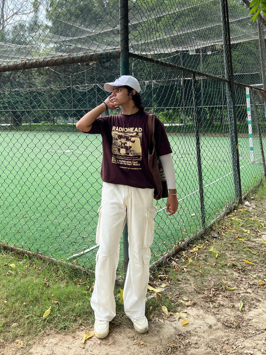 Radiohead Graphic Drop Shoulder T-Shirt – A Tribute to Iconic Album Art