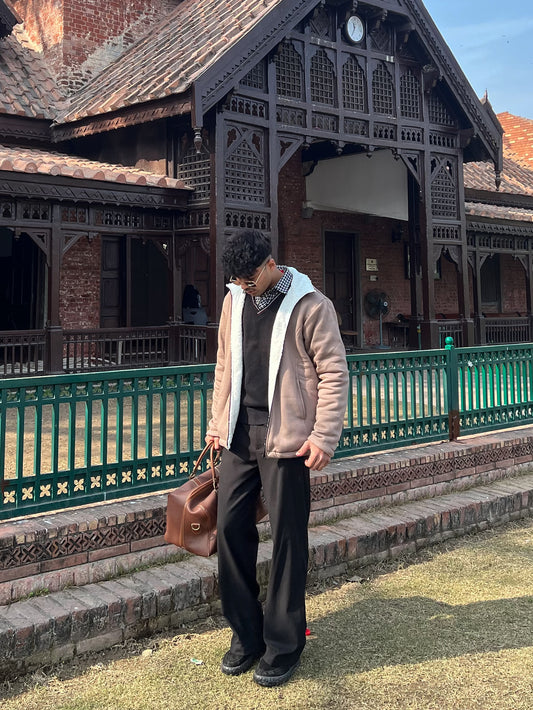 Fleece Jacket with Sherpa Inner Lining