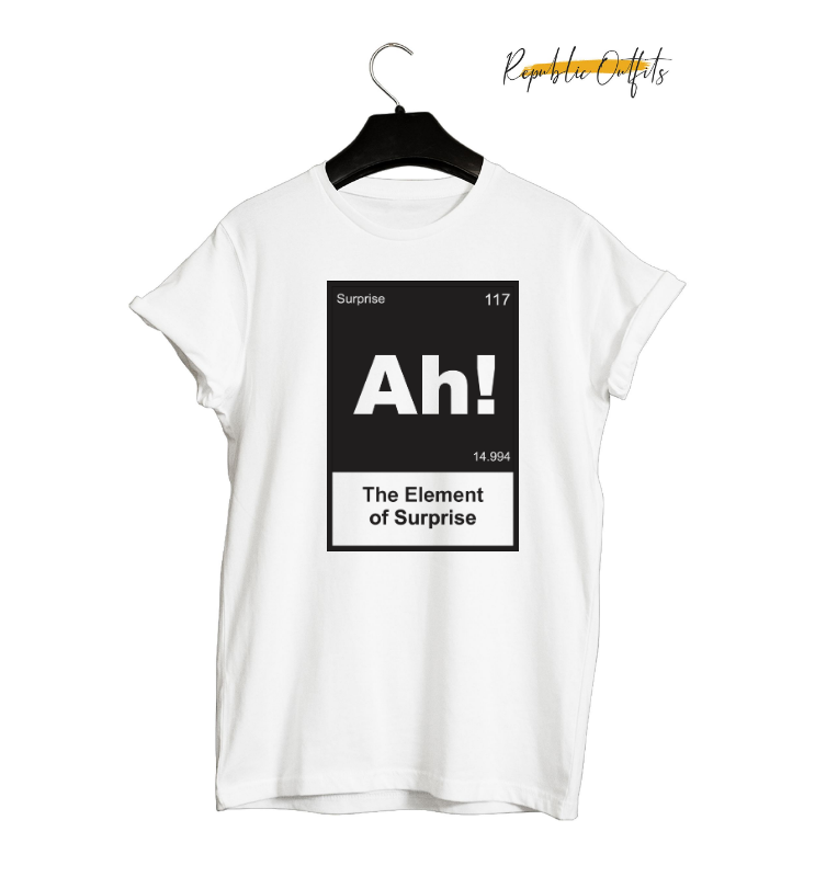 The Element of Surprise Graphic T-Shirt – 180 GSM Premium Cotton | Screen Printed