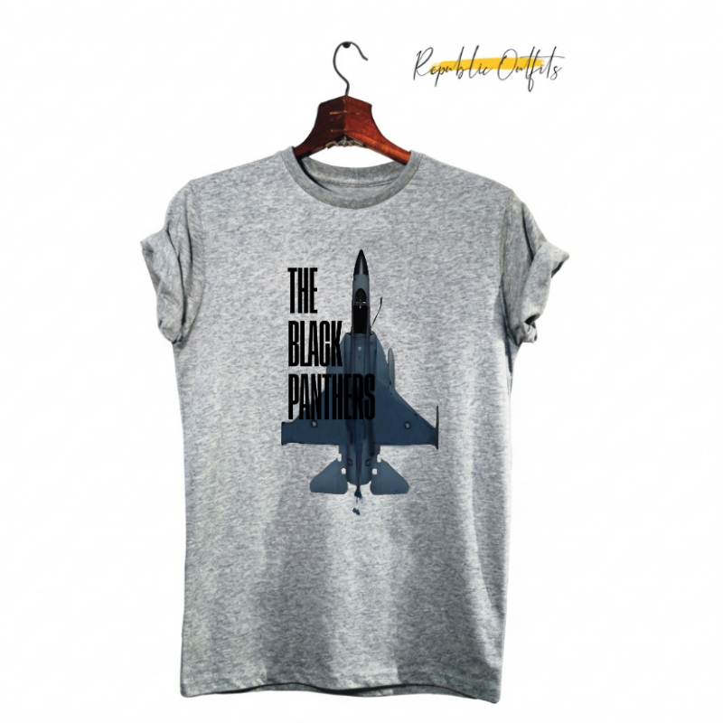 The Black Panthers JF-17 Thunder Fighter Jet Graphic T-Shirt