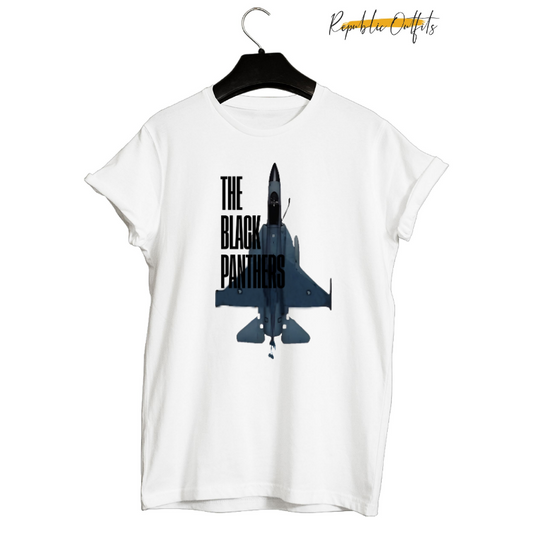 The Black Panthers JF-17 Thunder Fighter Jet Graphic T-Shirt