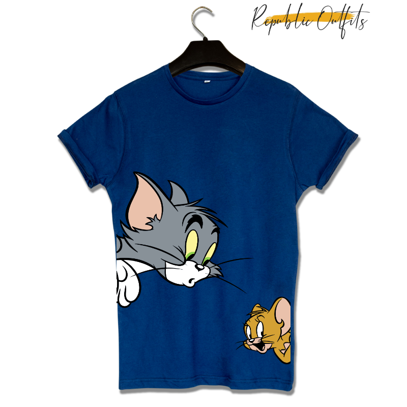 Tom & Jerry Graphic T-Shirt – 100% Cotton | Screen Printed