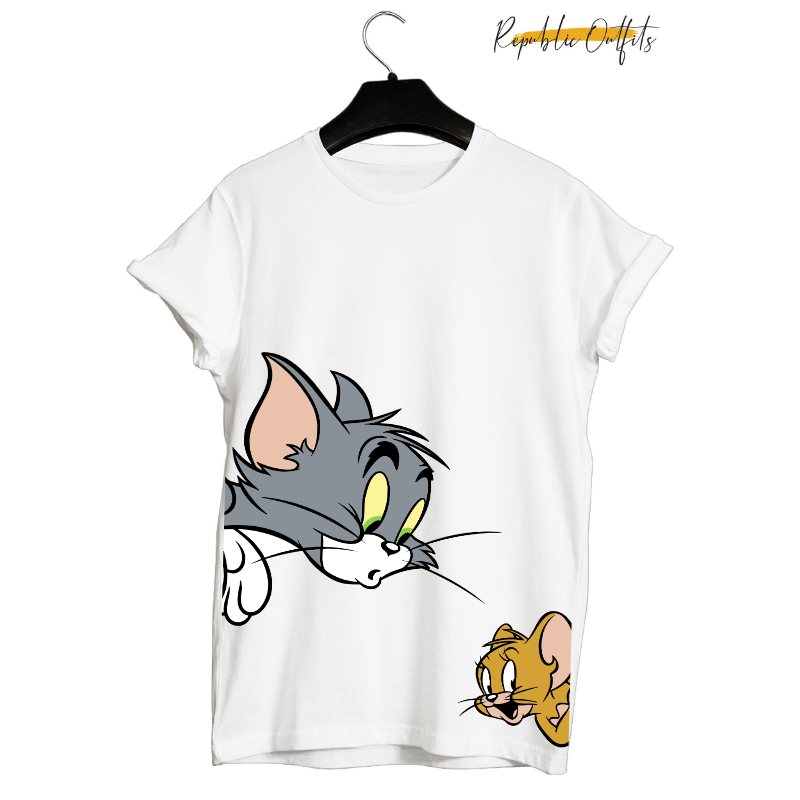 Tom & Jerry Graphic T-Shirt – 100% Cotton | Screen Printed