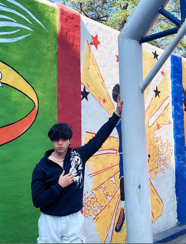 Graphic Quarter Zipper