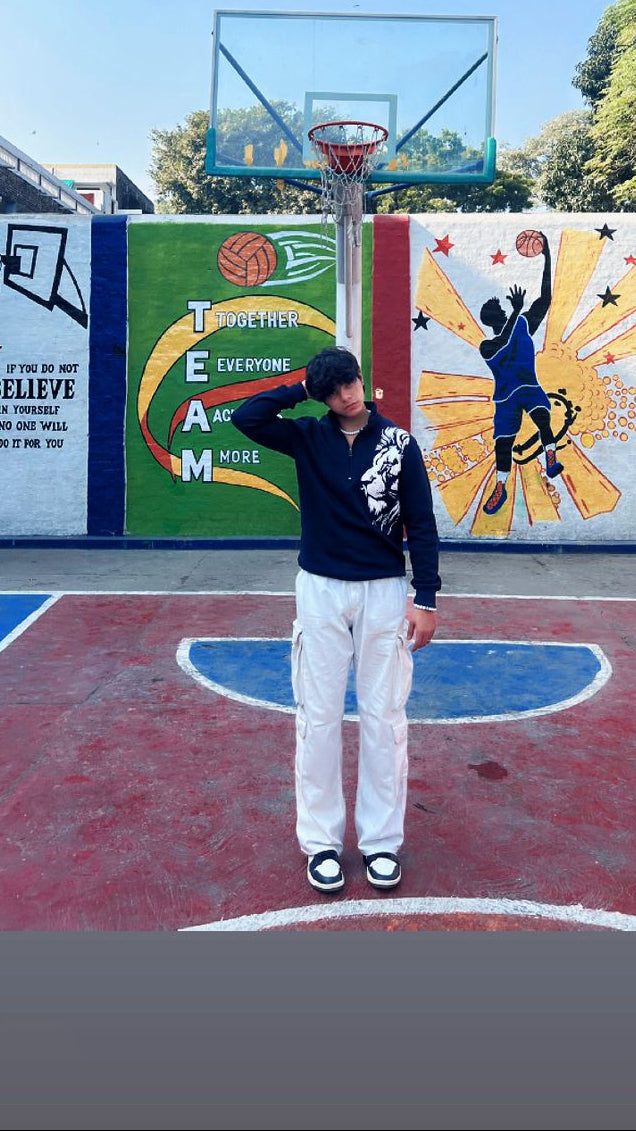 Graphic Quarter Zipper