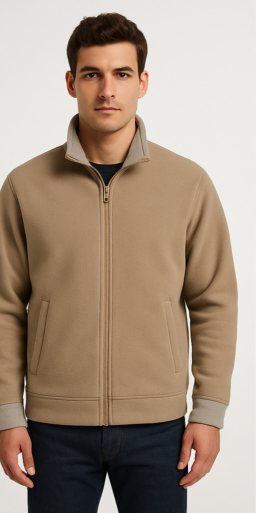 Fleece Jacket with Grey Wool Inner