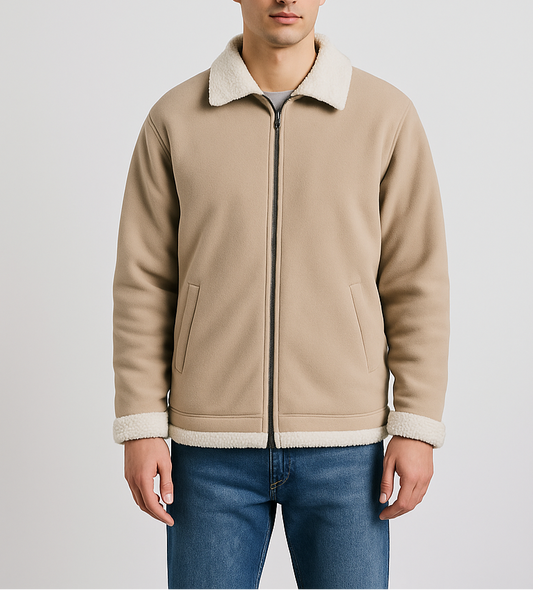 Fleece Jacket with Sherpa Inner Lining