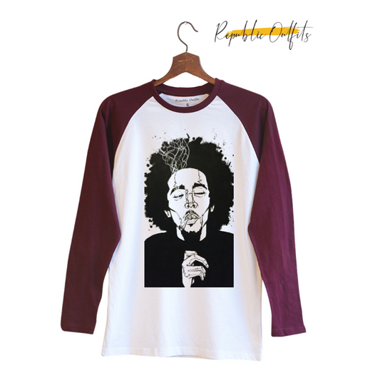 Bob Marley Black Raglan