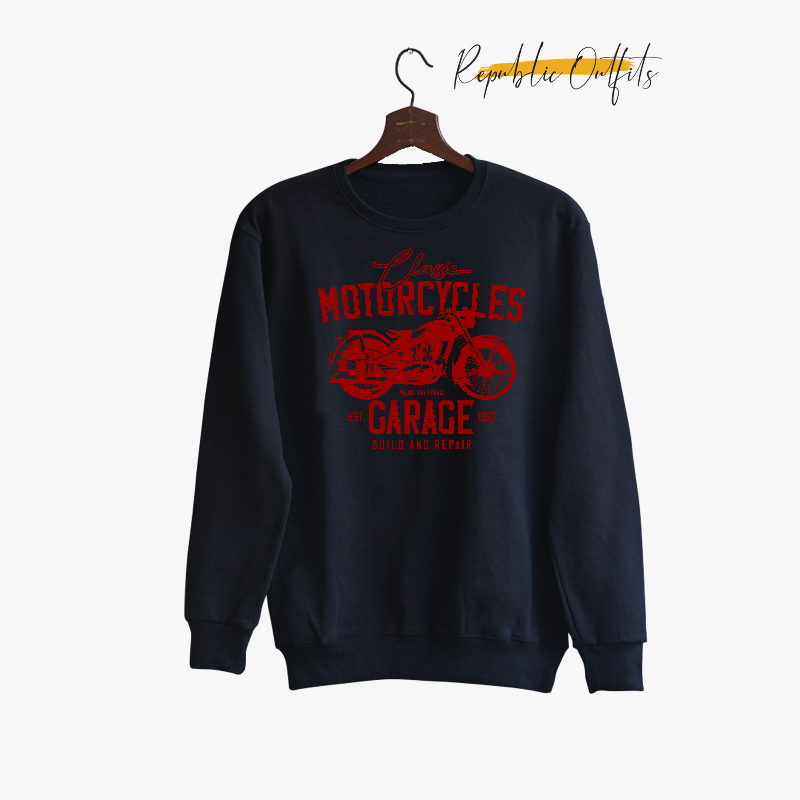 Classic Motorcycles Garage Sweatshirt