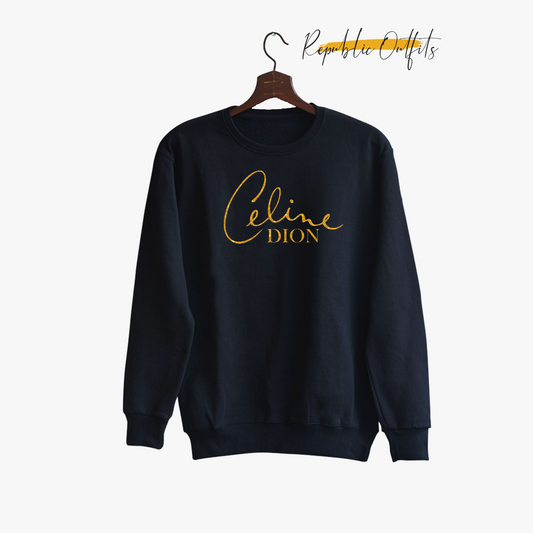 Celine Dion with the Tribute Sweatshirt