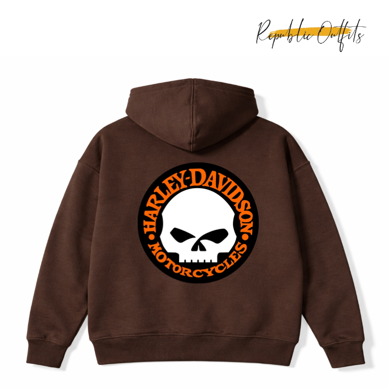 Harley-Inspired Graphic Dropshoulder Hoodie & Sweatshirt