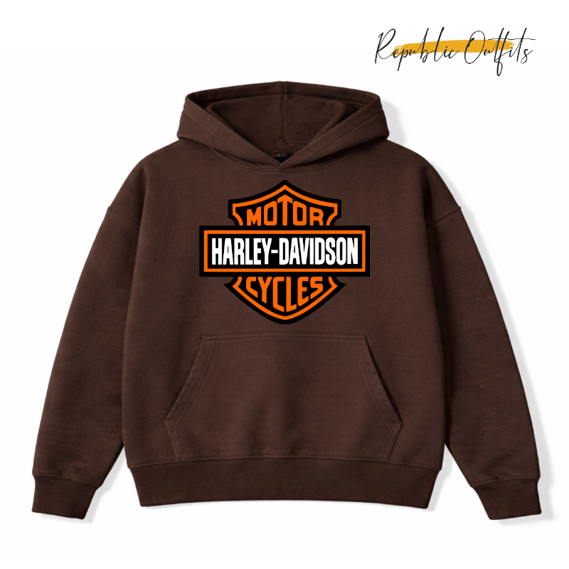 Harley-Inspired Graphic Dropshoulder Hoodie & Sweatshirt