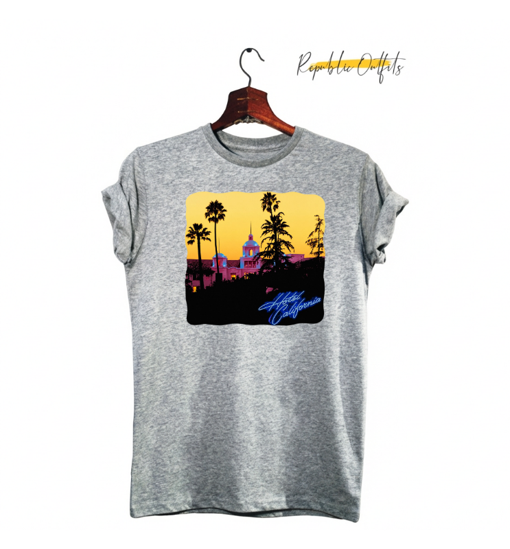 Hotel California Sunset Graphic T-Shirt – 180 GSM 100% Pure Cotton | Premium DTG Printed